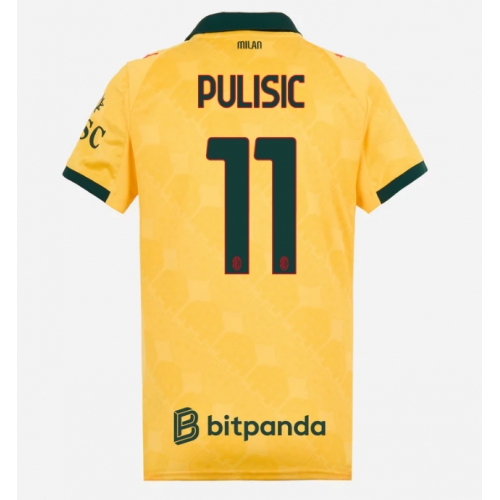 Billige Fotballdrakt AC Milan Christian Pulisic #11 Replika Tredjedrakt Dame 2025-26 Kortermet Billige Fotballdrakt AC Milan Christian Pulisic #11 Replika Tredjedrakt Dame 2025-26 Kortermet